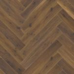 Coffee Oak Herringbone flooring close up