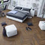 Coffee Oak Herringbone flooring for your bedroom