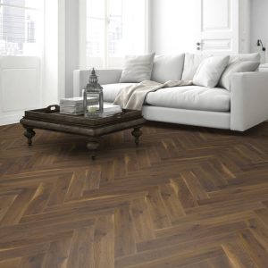 Coffee Oak Herringbone flooring for your living room