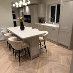 Desert oak herringbone in kitchen diningroom