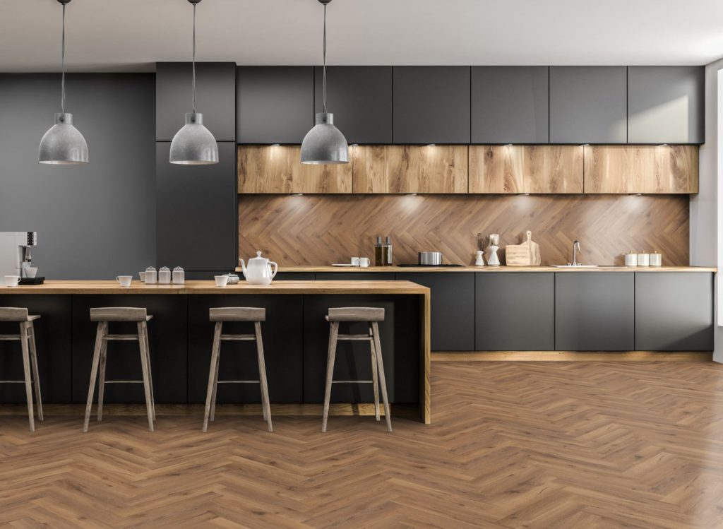 Oak Robust Fumed Herringbone flooring for your dining room