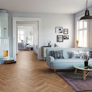 Oak Robust Fumed Herringbone flooring for your living room