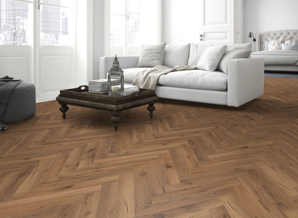Oak Robust Fumed Herringbone flooring for your lounge
