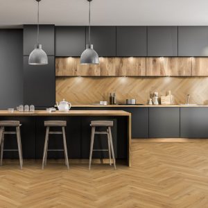 Oak Robust Natural Herringbone flooring in your dining room