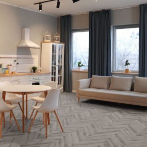 Rustic Grey Oak Herringbone flooring for your livingroom
