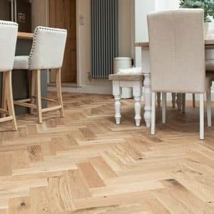 Engineered Herringbone Brushed & Oiled room view