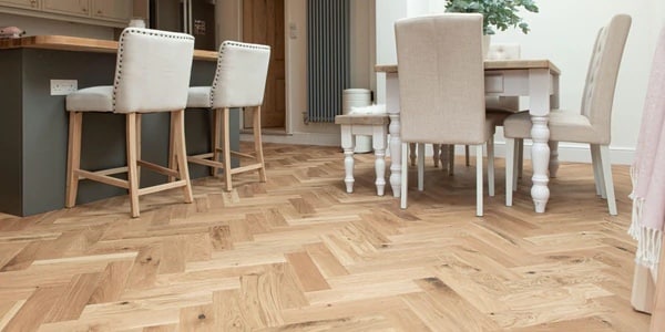 Engineered Herringbone Brushed & Oiled room view