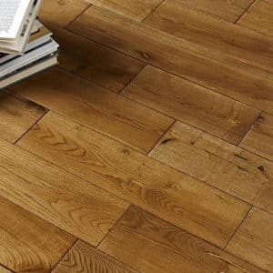 Solid Golden Handscraped flooring