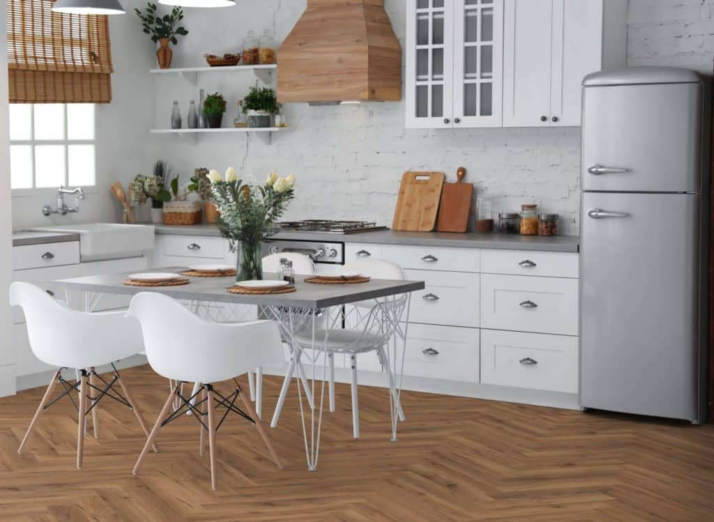 Oak Robust Fumed Herringbone Flooring Lifestyle