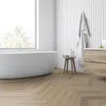 Greige Oak Herringbone flooring in London