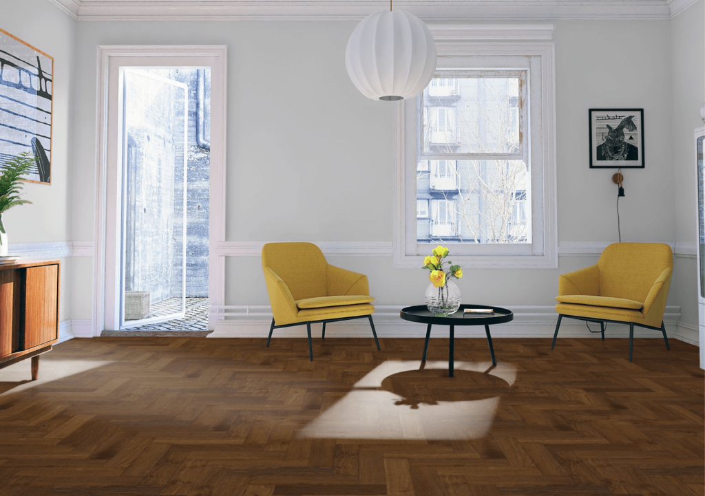P3-HER-DSO Double Smoked Oak Herringbone flooring Lifestyle 2