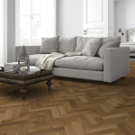 P3-HER-HO Harvest Oak Herringbone flooring in livingroom