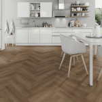 SPC-HER-TO Truffle Oak Herringbone flooring