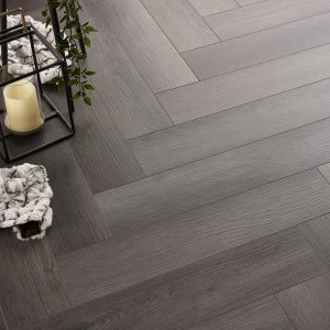 Truman Grey Herringbone - Sample